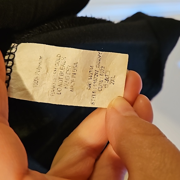 Cotton Bleu Black V-neck Blouse Size 2XL - Picture 6 of 8